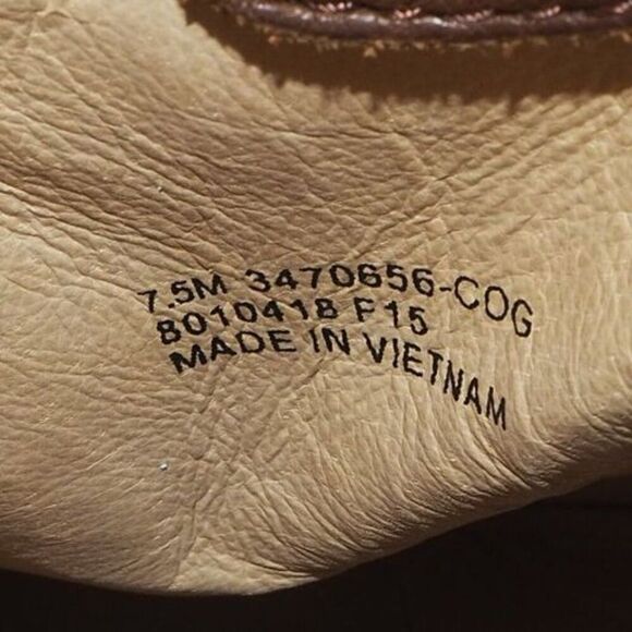 Frye Carson Wedge Ankle Booties Cognac Brown 3470656-COG Women's 7.5M - Picture 10 of 12